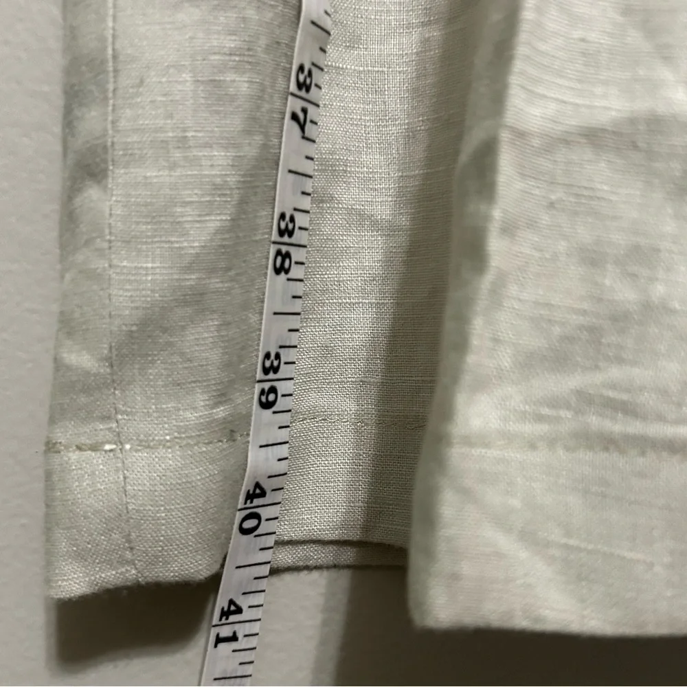 Havana Nines 100% Linen Dress Pants 40 Beige Tan Flat Front Casual‎ Resort Vacay